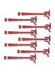 MSD Hemi Tube - Replacement Red Qty 8