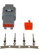 AEM Dtm-Style 3-Way Receptacle Connector Kit Incl Wedge Lock & 4 Pins