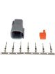 AEM Dtm-Style 6-Way Receptacle Connector Kit Incl Wedge Lock & 7 Pins