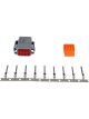 AEM Dtm-Style 8-Way Plug Connector Kit Incl Plug Wedge Lock & 9 Pins