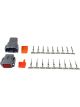 AEM Dtm-Style 8-Way Connector Kit Incl Plug Wedge Lock 9 Pins