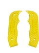 B&M Shift Knob Side Plate Yellow Polycarb Diamond Pattern Magnum Grip