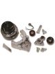 Holley Pulley Kit, LS Swap, Serpentine, A/C, R4, Natural, Kit