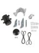 Holley Pulley Kit, LS Swap, Serpentine, A/C, Sanden SD-7, Black, Kit