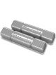 Holley Valve Covers Tall Cast Natural Finned Chevy Small Block Pair