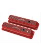 Holley Valve Covers Vintage Series Cast Red Finned Logo Chevy SB Pair