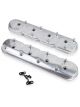 Holley Valve Covers Stock Height Cast Polished Plain Chevy Pair