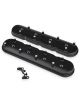 Holley Valve Covers Stock Height Cast Aluminum Black Plain Chevy Pair