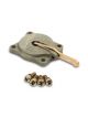 Holley Carburettor Accelerator Pump Cover Silver 30cc with Screws Kit