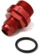 Holley Straight Male -6 AN to Straight Cut Male -8 AN O-Ring Red