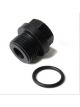 Holley Fuel Bowl Fitting, Aluminum, Black Anodized, -8 AM Male O-Ring