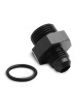 Holley Fuel Fitting -6 AN Male to 8 AN Straight Cut Male O-Ring Black