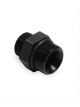 Holley Fitting Adapter Straight Aluminum Black -8AN Straight Cut O-Ring