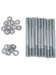 Holley Intake Manifold Studs 6mm x 1.0 Thread Size Steel Natural Qty 10