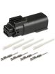 Holley Weatherproof Connector, Plastic, Black, Knock Sensor Connector