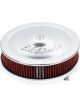 Edelbrock Air Cleaner Pro-Flo Round Dropped Base Chrome Top Logo 14