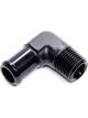 Edelbrock Fitting Hose End 90 Degree 1/2 in NPT to 3/4 in Hose Barb Alum