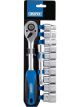 Draper Tools 1/2 Sq. Dr. Metric Socket And Ratchet Set 12 Piece