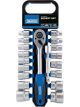 Draper Tools 1/2 Sq. Dr. Metric Socket And Ratchet Set 19 Piece