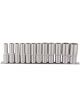 Draper Tools 1/2 Square Drive Deep Socket Set On Metal Rail 12 Piece