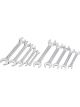 Draper Tools mm/Af Combined Open End Spanner Set 10 Piece