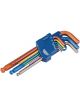 Draper Tools Metric Coloured Hexagon & Ball End Hexagon Key Set 9 Piece