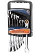 Draper Tools  Hi-Torq Metric Flexible Head Ratcheting Spanner Set 7Pcs