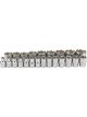 Draper Tools 1/2 Sq. Dr. Metric Loose Micro Satin Chrome Sockets 23 Pcs