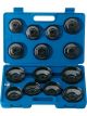 Draper Tools 3/8 Sq. Dr. Oil Filter Cup Socket Set 15 Piece