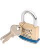 Draper Tools 30mm Solid Brass Padlock & 2 Keys W/ Mushroom Pin Tumblers