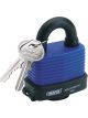 Draper Tools 54mm Padlock & 2 Keys W/ Hardened Steel Shackle & Bumper