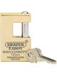 Draper Tools 76mm Close Shackle Solid Brass Padlock & 2 Keys Shackle