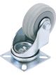Draper Tools 75mm Dia. Swivel Plate Fixing Rubber Castor - S.W.L 70Kg