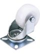 Draper Tools 75mm Dia. Swivel Plate Fixing Nylon Wheel - S.W.L. 70Kg