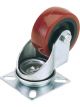 Draper Tools 75mm Dia. Swivel Plate Fixing Polyurethane Wheel - SWL 70Kg
