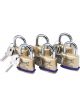 Draper Tools Pack 6X40mm Solid Brass Padlocks W/ Hardened Steel Shackle