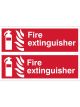 Draper Tools 2 X Fire Extinguisher Fire Equipment Sign