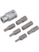Draper Tools 1/2 Square Drive Metric Hexagon Bit Set 7 Piece