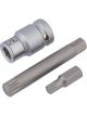 Draper Tools 1/2 Sq. Dr. Spline Bit Set 3 Piece