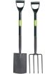 Draper Tools Carbon Steel Garden Fork And Spade Set