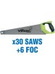 Draper Tools First Fix Venom Double Ground 500mm Handsaws 30 Saws+6 Foc