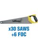 Draper Tools Second Fix Venom Double Ground 500mm Handsaws 30 Saws+6 Foc