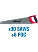 Draper Tools Second Fix Venom Triple Ground 550mm Handsaws 30 Saws+6 Foc