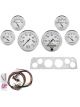 Auto Meter Instrument Cluster Old Tyme White Speedo Tacho Oil Press