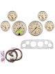 Auto Meter Instrument Cluster Antique Beige Speedo Tacho Oil Pressure