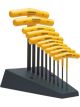 Bondhus 10pc Hex T-Handles with Stand 3/32-3/8