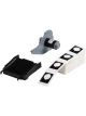 Brady B-593 Eprep Raised Push Button Labels 30.48 x 38.1mm Black Box 100