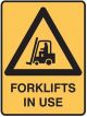 Brady Warning Sign - Forklifts