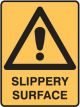 Brady Warning Sign - Slippery Surface, H600mm x W450mm Metal,