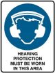Brady Mandatory Sign Hearing Protection Must Be Worn In This Area Metal